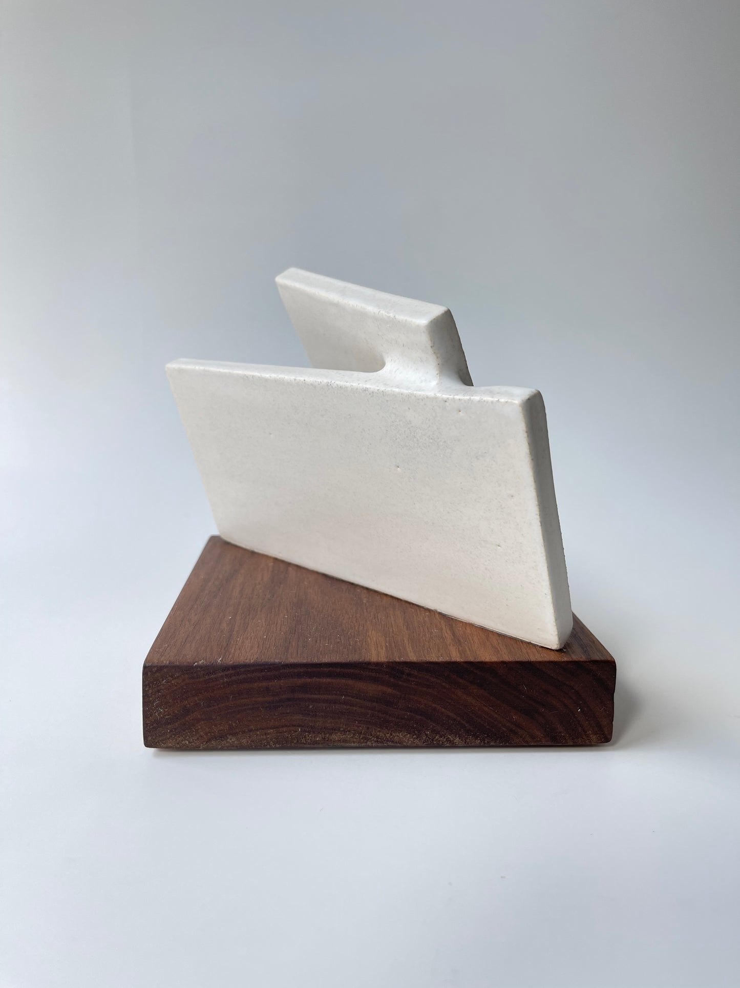 Intersecting Squares on walnut base